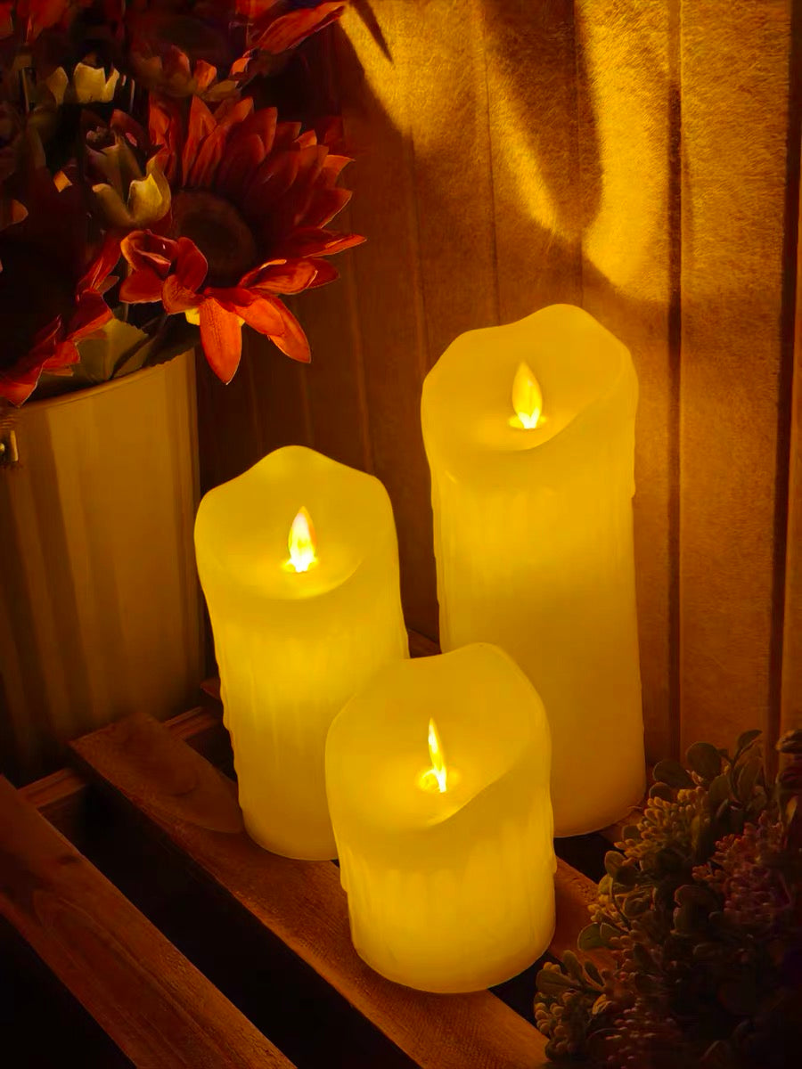 5'Li Şarj Edilebilir LED Mum Işığı – Gerçekçi Balmumu Tasarım, Romantik Dekor ve Ev Aydınlatma